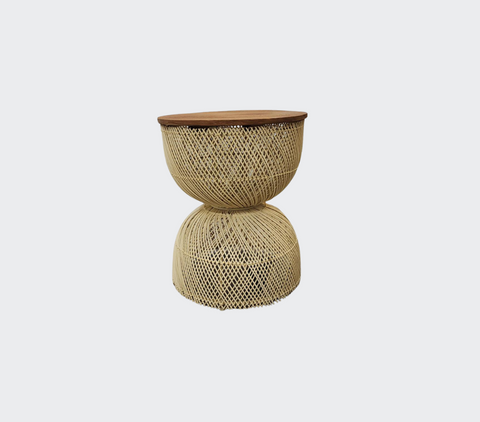 WICKER SIDE TABLE FLOOR MODEL