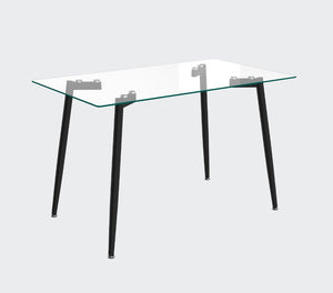 small glass dining table